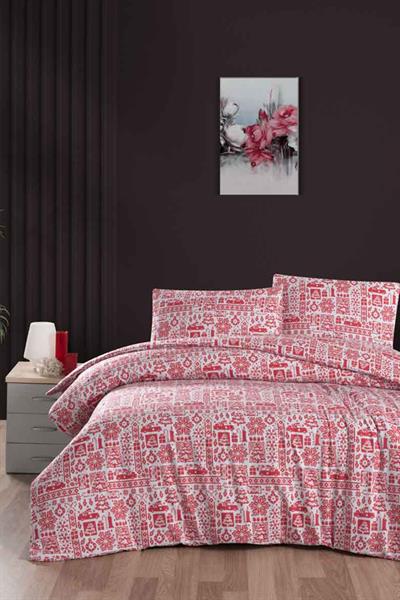 Menderes Home Cotton Collection Flanel R Çift Kişilik Nevresim Takımı Noel