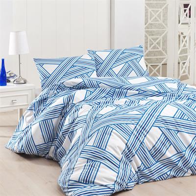 Menderes Home Cotton Collection Ranforce Çift Kişilik Nevresim Takımı Avenir Mavi