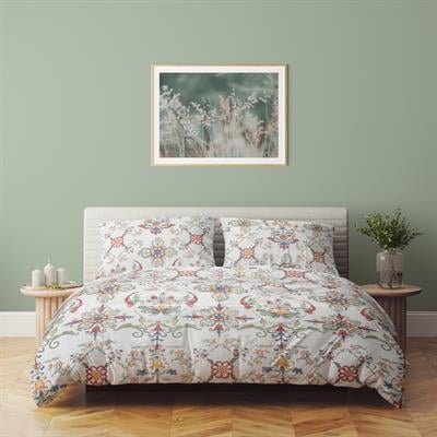 Menderes Home Cotton Collection Ranforce R Tek Kişilik Nevresim Takımı Red-Green