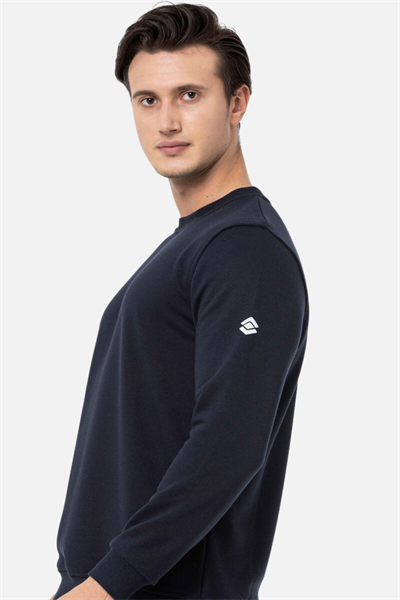 Scooter Bisiklet Yaka Lacivert Erkek Sweatshirt M1515TL