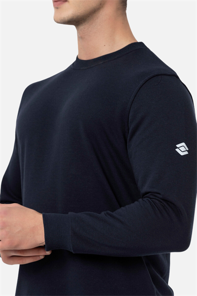 Scooter Bisiklet Yaka Lacivert Erkek Sweatshirt M1515TL