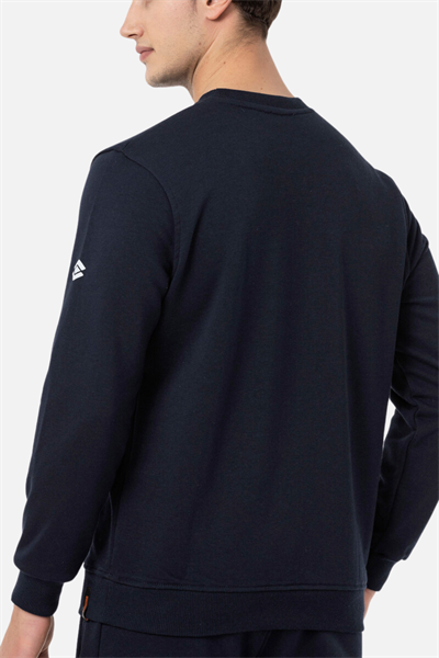 Scooter Bisiklet Yaka Lacivert Erkek Sweatshirt M1515TL