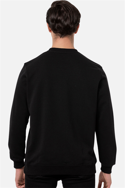 Scooter Bisiklet Yaka Siyah Erkek Sweatshirt M1515TS