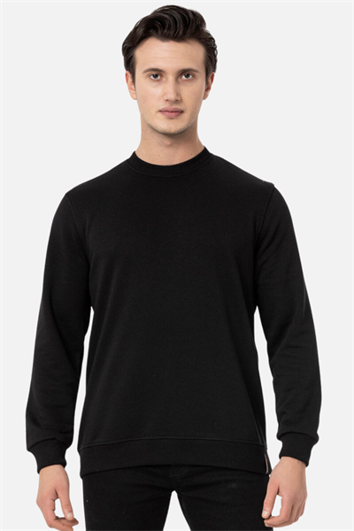 Scooter Bisiklet Yaka Siyah Erkek Sweatshirt M1515TS