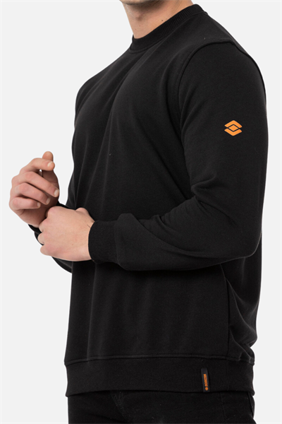 Scooter Bisiklet Yaka Siyah Erkek Sweatshirt M1515TS