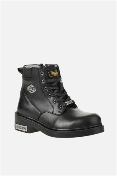 Scooter Deri Siyah Erkek Bot M5121DS