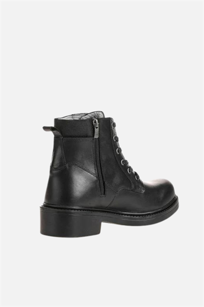 Scooter Deri Siyah Kadın Bot G5121DS