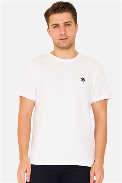 Scooter Kısa Kollu Bisiklet Yaka Beyaz Erkek Tshirt M1401TB