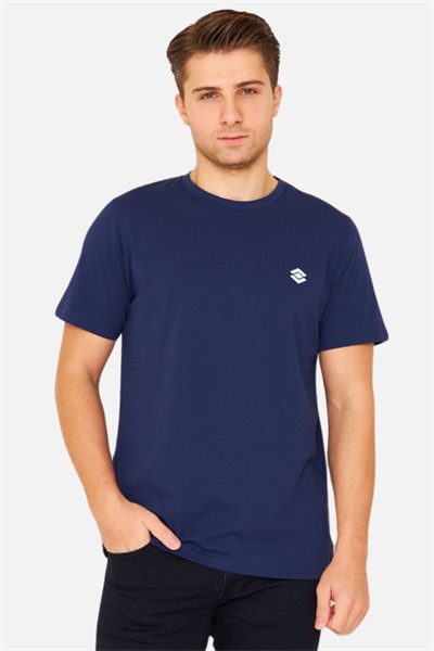 Scooter Kısa Kollu Bisiklet Yaka Lacivert Erkek Tshirt M1401TL
