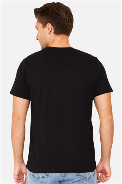 Scooter Kısa Kollu Bisiklet Yaka Siyah Erkek Tshirt M1401TS