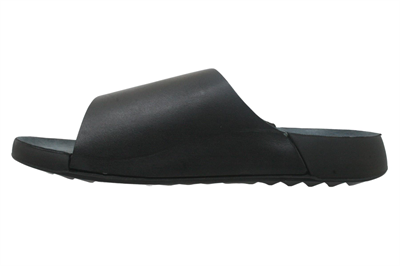 Scooter Siyah Deri Günlük Anatomik Erkek Terlik M7010DS