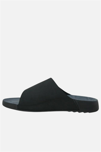 Scooter Siyah Deri Günlük Anatomik Erkek Terlik M7010NS