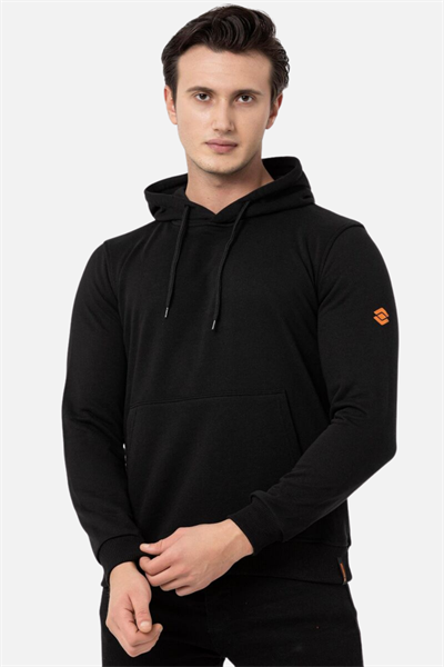 Scooter Siyah Erkek Kapüşonlu Basic Sweatshirt M1518TS