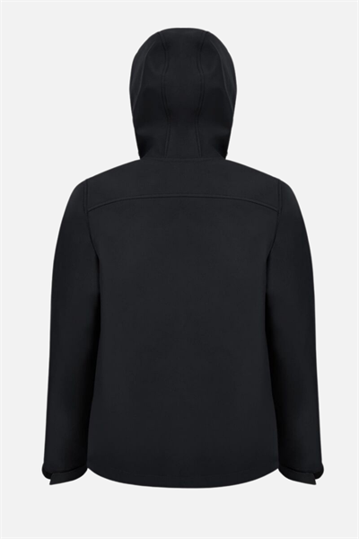 Scooter Softshell Kapşonlu Mont Siyah Erkek Mont M1801TS