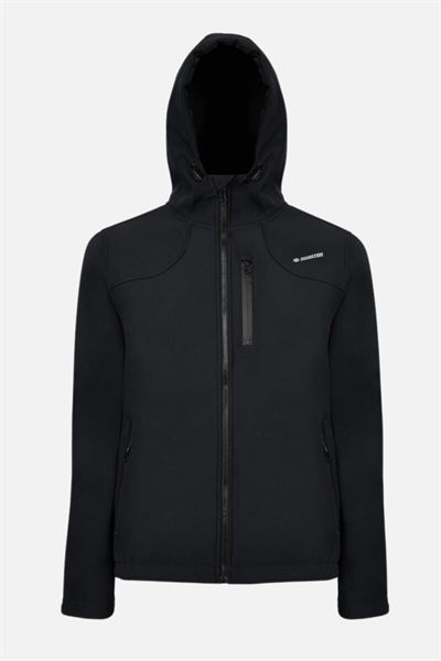 Scooter Softshell Kapşonlu Mont Siyah Erkek Mont M1801TS