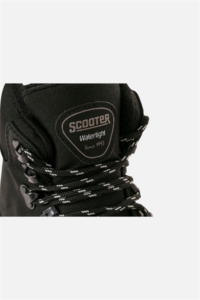 Scooter Su Geçirmez Deri Siyah Erkek Bot M1231CS
