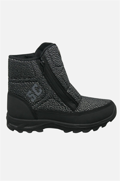 Scooter Su Geçirmez Siyah Gümüş Kadın Bot Z5544TSQ