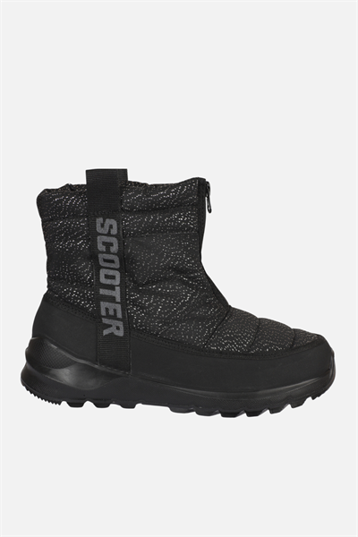 Scooter Su Geçirmez Siyah Gümüş Kadın Bot Z7448TSQ