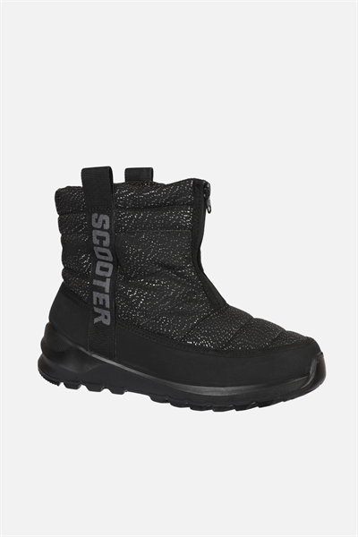 Scooter Su Geçirmez Siyah Gümüş Kadın Bot Z7448TSQ