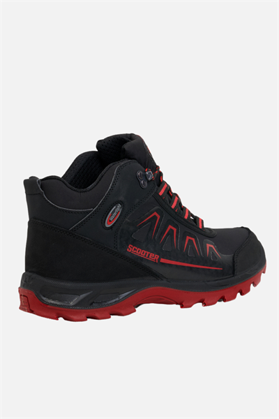 Scooter Su Geçirmez Siyah-Kırmızı Erkek Outdoor Bot M5556TSK