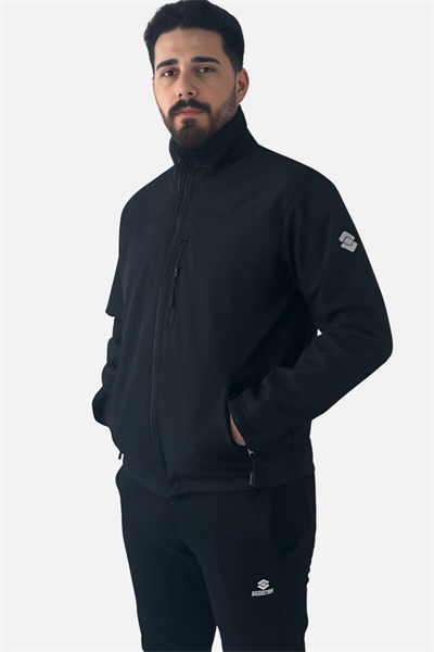 Scooter Yakalı Softshell Mont Siyah Erkek M1805TS