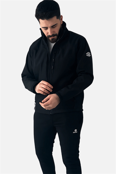 Scooter Yakalı Softshell Mont Siyah Erkek M1805TS