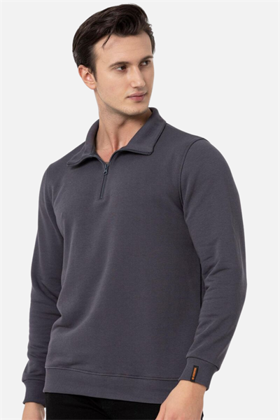 Scooter Yarım Fermuarlı Antrasit Erkek Sweatshirt M1519TA