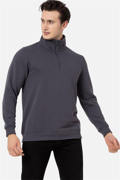 Scooter Yarım Fermuarlı Antrasit Erkek Sweatshirt M1519TA
