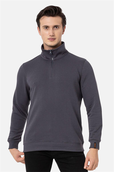 Scooter Yarım Fermuarlı Antrasit Erkek Sweatshirt M1519TA