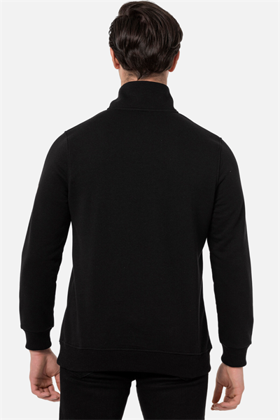 Scooter Yarım Fermuarlı Siyah Erkek Sweatshirt M1519TS