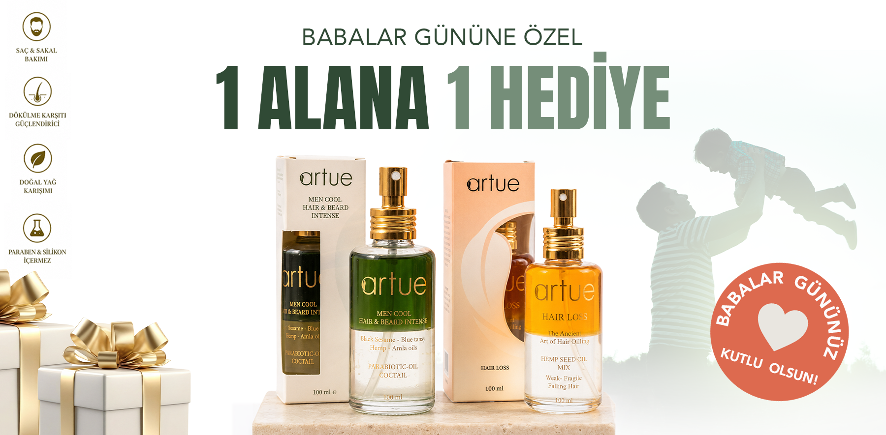 Babalar Gününe Özel 1 Alana 1 Hediye ! 