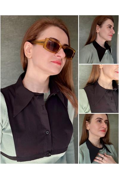 Kelebek Model Gömlek Yakası - Siyah