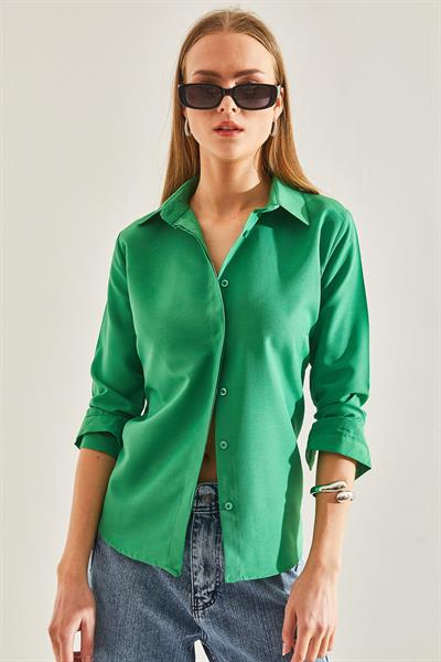Kadın Basic Gömlek 60111011 - Yeşil