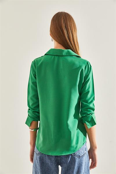 Kadın Basic Gömlek 60111011 - Yeşil
