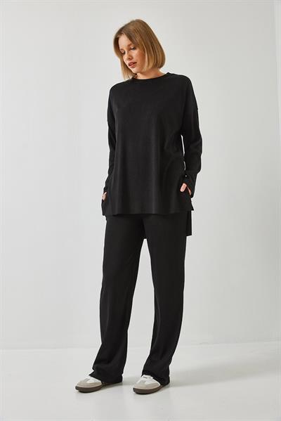 Kadın Basic Pantolonlu Alt-Üst Takım 60511002 - Siyah