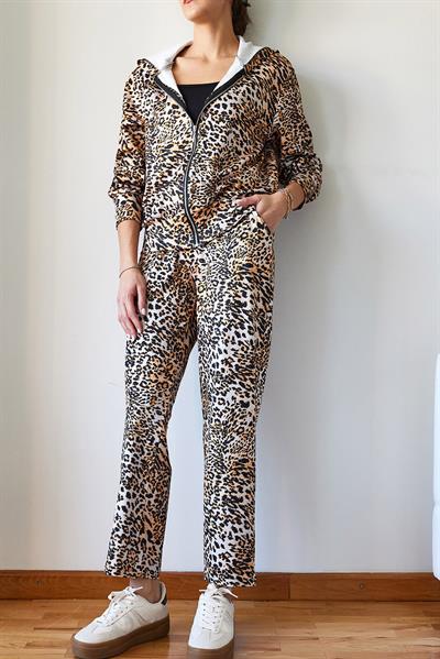 Leopar Desenli Alt-Üst Takım MBMS048 60501048 - Kahverengi