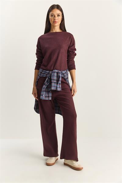 Kadın Bisiklet Yaka Basic Alt-Üst Takım 0036 60251871 - Patlıcan