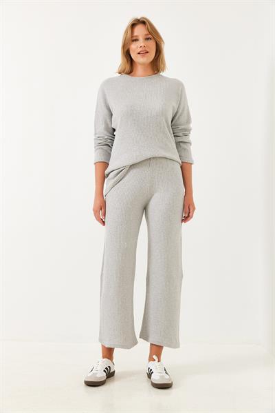 Kadın Bisiklet Yaka Basic Alt-Üst Takım 0036 60251871 - Gri