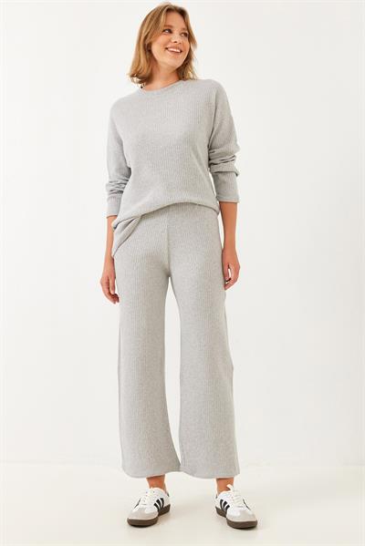 Kadın Bisiklet Yaka Basic Alt-Üst Takım 0036 60251871 - Gri