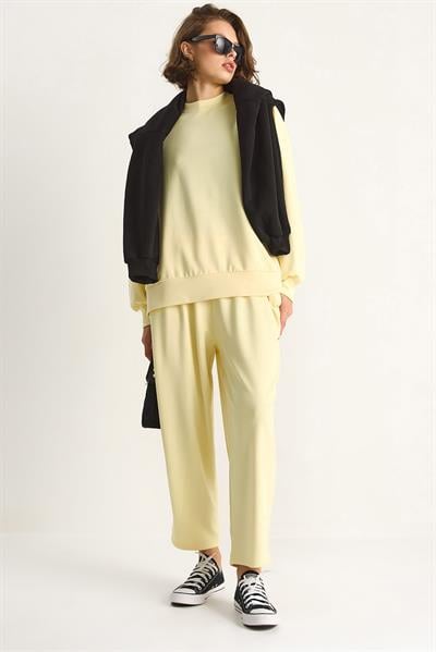 Kadın Bisiklet Yaka Oversize Alt-üst Takım 60284065 - Tereyağ