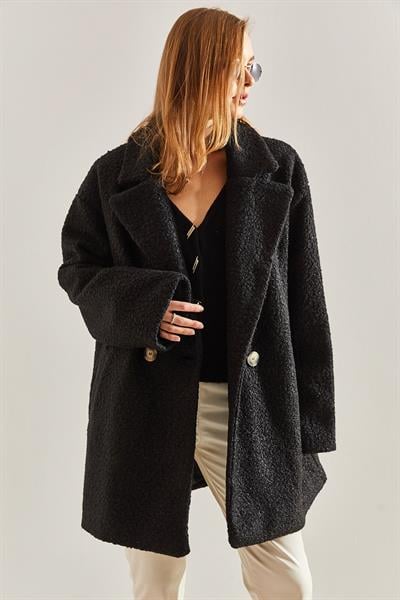 Kadın Börümcük Kumaş Kaban STK75 - Siyah