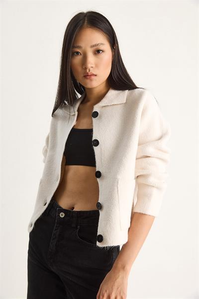 Cepli Hırka 20251054 - Ekru