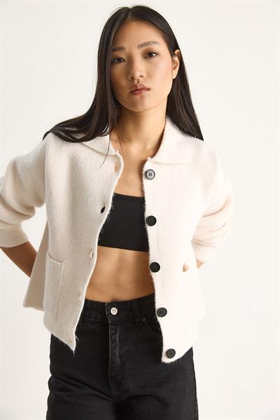 Cepli Hırka 20251054 - Ekru