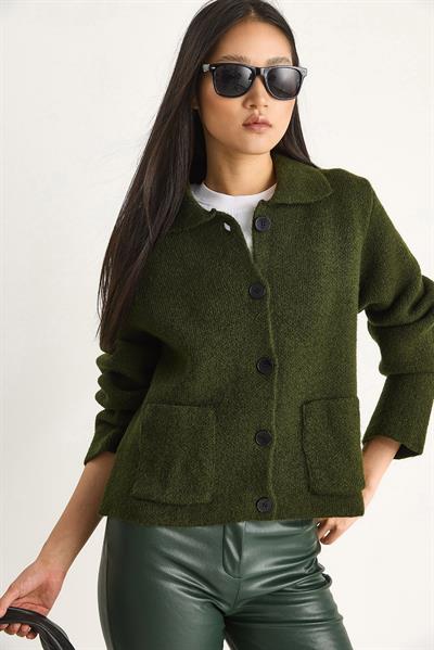 Cepli Hırka 20251054 - Orman Yeşili