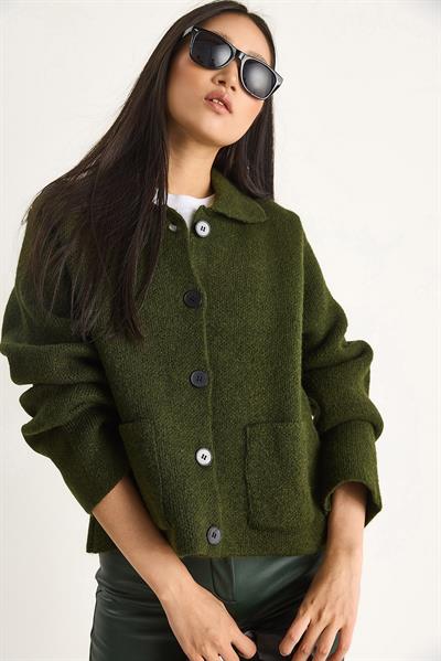 Cepli Hırka 20251054 - Orman Yeşili