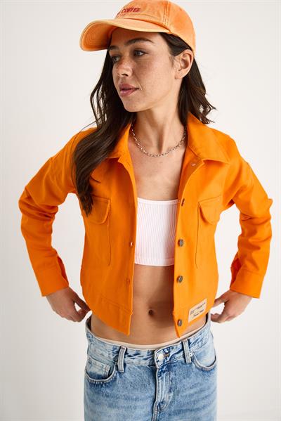 Kadın Çift Cepli Gabardin Ceket 40941010 - Orange