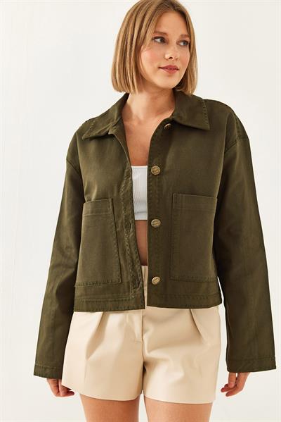 İşlemeli Ceket MBMS025 60501025 - Haki