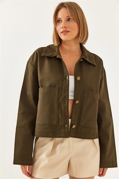 İşlemeli Ceket MBMS025 60501025 - Haki