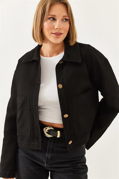 İşlemeli Ceket MBMS025 60501025 - Siyah