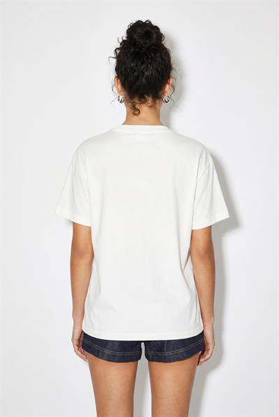 Kadın %100 Pamuk Ajur Detaylı Nakışlı Regular Basic T-Shirt ÖT261102 60286303 - Beyaz